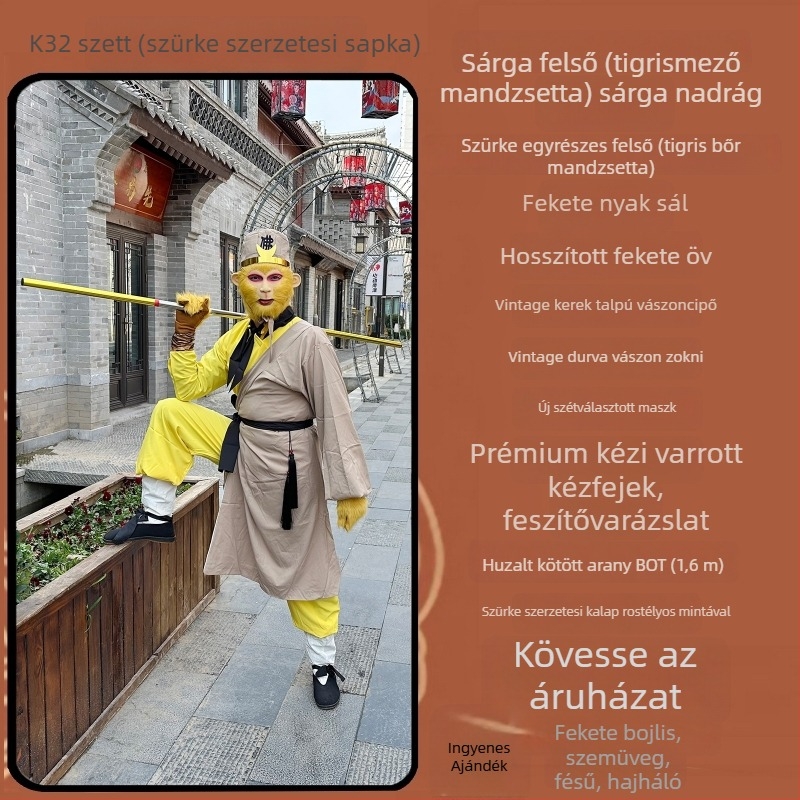 Sun Wukong jelmezkészlet - Uniszex, hálóanyag, K11, 2024 tél