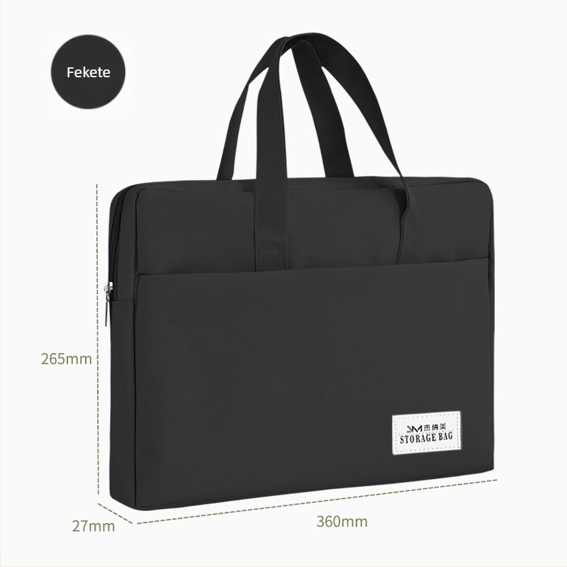 Geneme női irattáska, Oxford anyag, cipzáras záródás, idegen forma