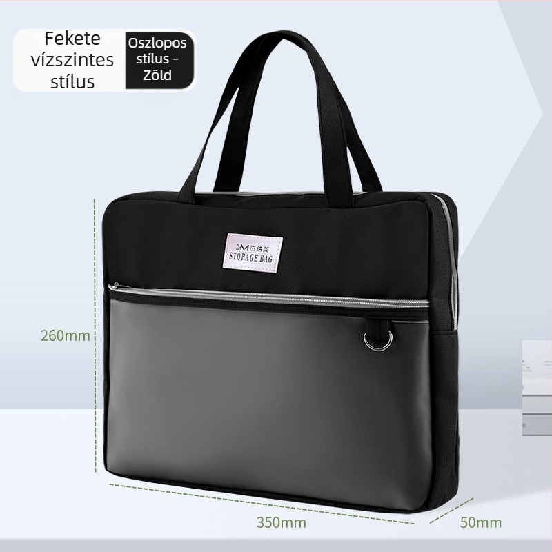 Geneme női irattáska, Oxford anyag, cipzáras záródás, idegen forma