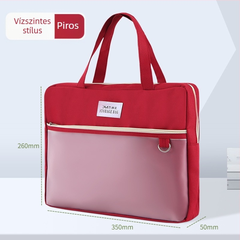 Geneme női irattáska, Oxford anyag, cipzáras záródás, idegen forma