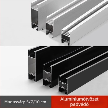 WC válaszfal lábfedők – alumíniumötvözet, kefefelületű, két darabos készlet, modern minimalista stílus
