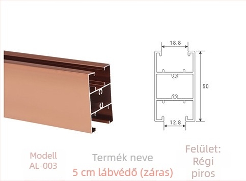 WC válaszfal lábfedők – alumíniumötvözet, kefefelületű, két darabos készlet, modern minimalista stílus