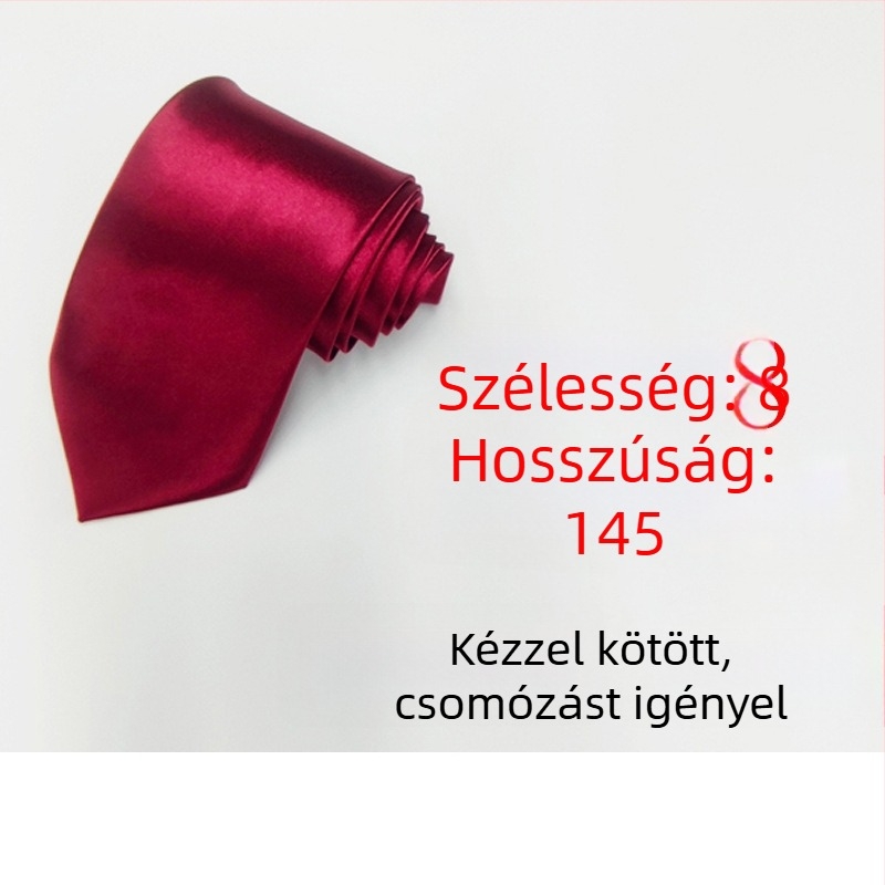 Nyakkendő, poliészter-selyem anyag, egyszínű mintázat, nyíl alakú stílus, uniszex, poliészter bélés, Guangdong eredet