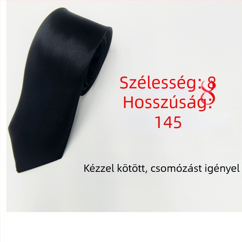 Nyakkendő, poliészter-selyem anyag, egyszínű mintázat, nyíl alakú stílus, uniszex, poliészter bélés, Guangdong eredet
