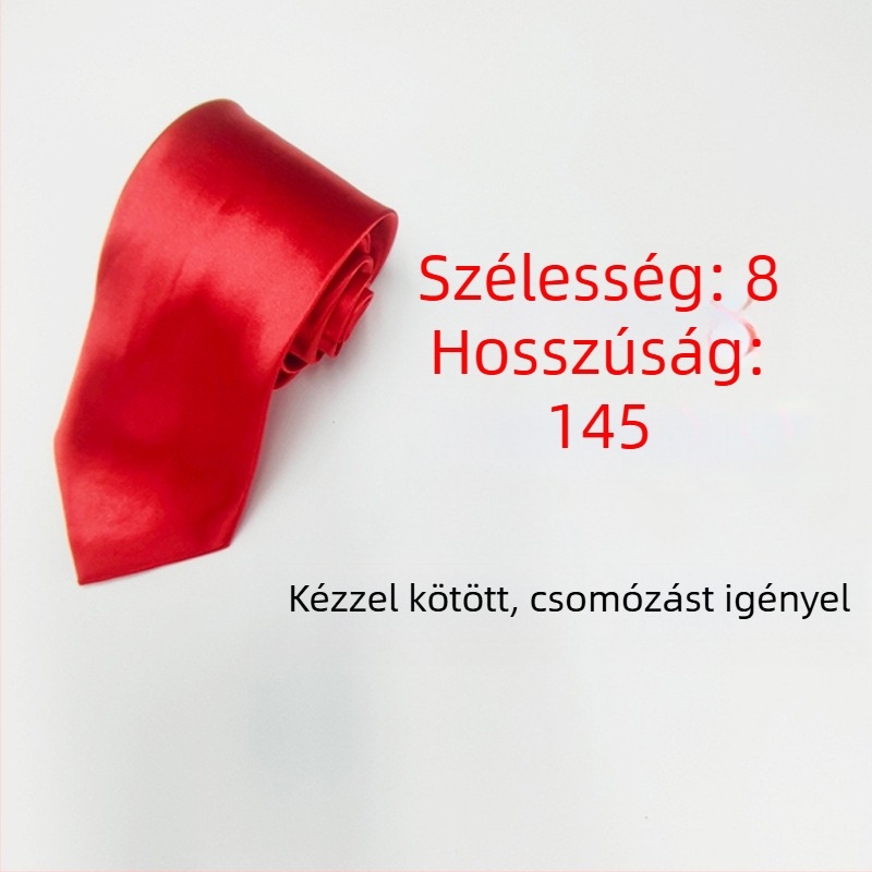 Nyakkendő, poliészter-selyem anyag, egyszínű mintázat, nyíl alakú stílus, uniszex, poliészter bélés, Guangdong eredet