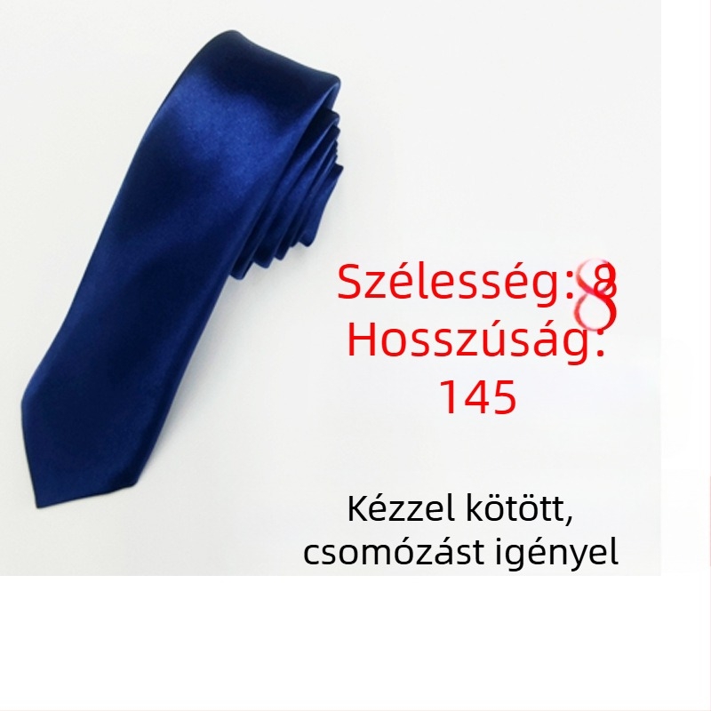 Nyakkendő, poliészter-selyem anyag, egyszínű mintázat, nyíl alakú stílus, uniszex, poliészter bélés, Guangdong eredet