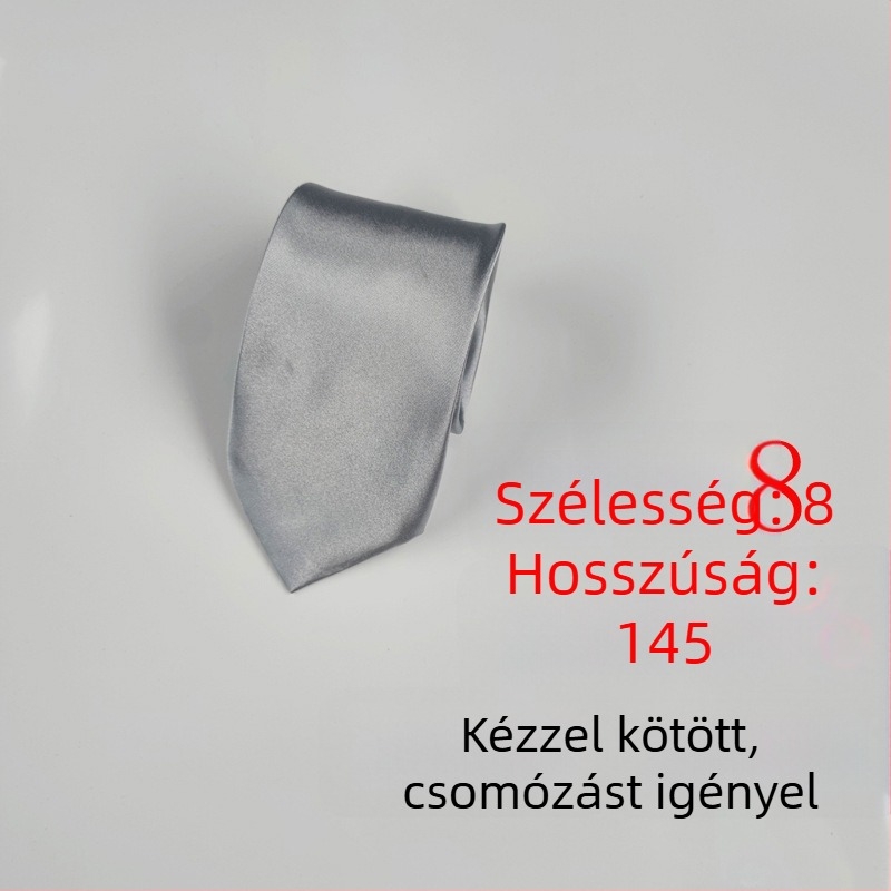 Nyakkendő, poliészter-selyem anyag, egyszínű mintázat, nyíl alakú stílus, uniszex, poliészter bélés, Guangdong eredet