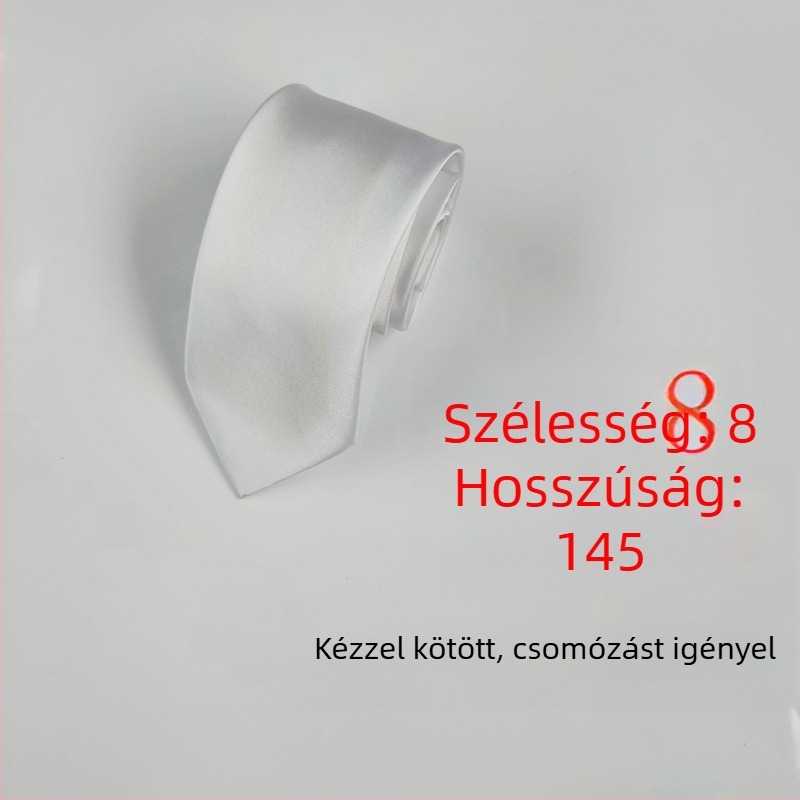 Nyakkendő, poliészter-selyem anyag, egyszínű mintázat, nyíl alakú stílus, uniszex, poliészter bélés, Guangdong eredet