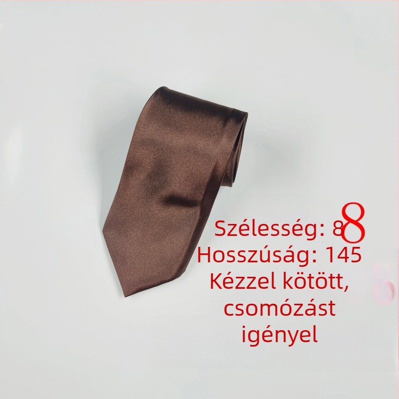 Nyakkendő, poliészter-selyem anyag, egyszínű mintázat, nyíl alakú stílus, uniszex, poliészter bélés, Guangdong eredet
