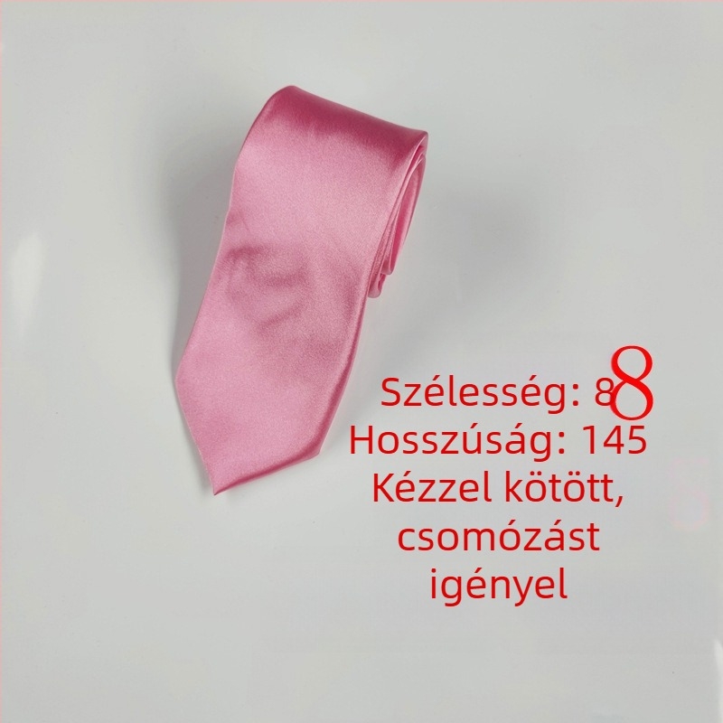 Nyakkendő, poliészter-selyem anyag, egyszínű mintázat, nyíl alakú stílus, uniszex, poliészter bélés, Guangdong eredet