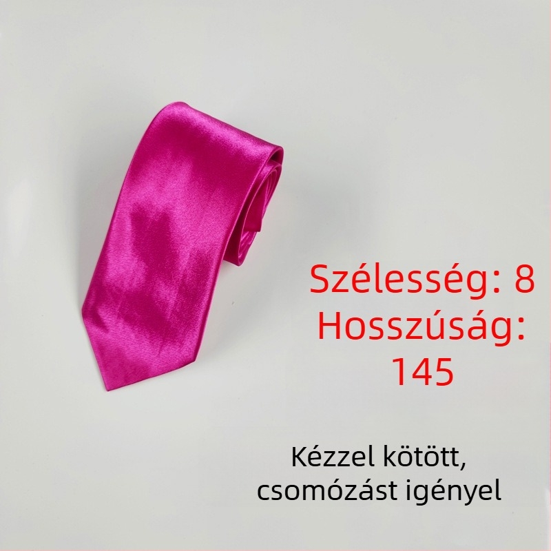 Nyakkendő, poliészter-selyem anyag, egyszínű mintázat, nyíl alakú stílus, uniszex, poliészter bélés, Guangdong eredet
