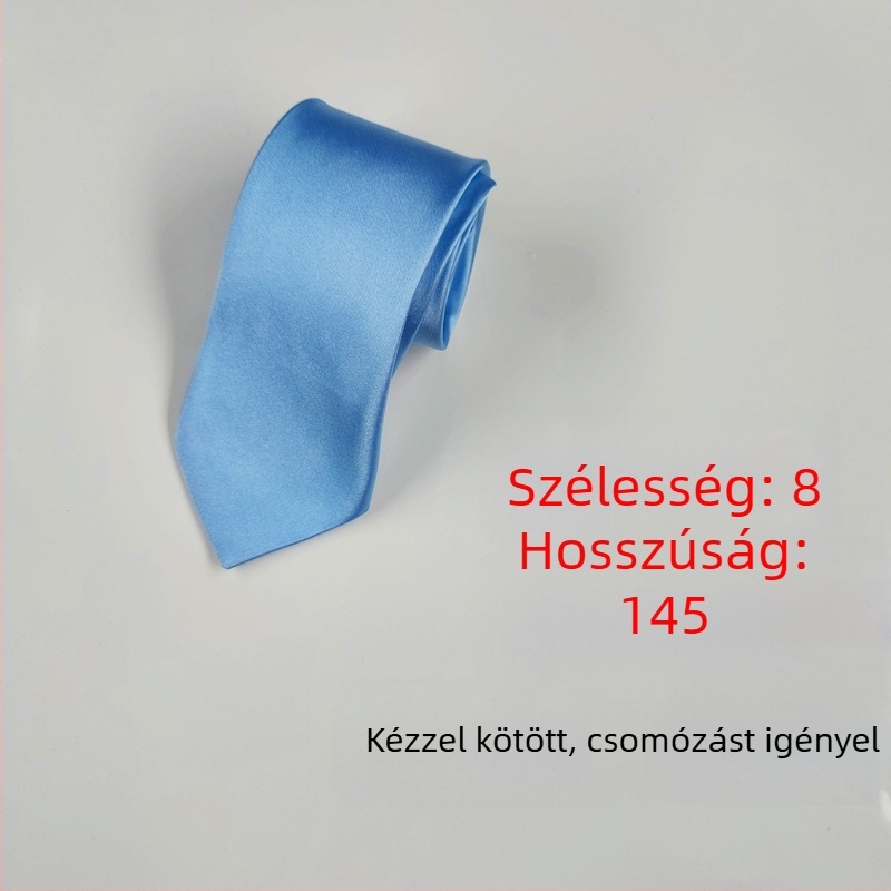 Nyakkendő, poliészter-selyem anyag, egyszínű mintázat, nyíl alakú stílus, uniszex, poliészter bélés, Guangdong eredet