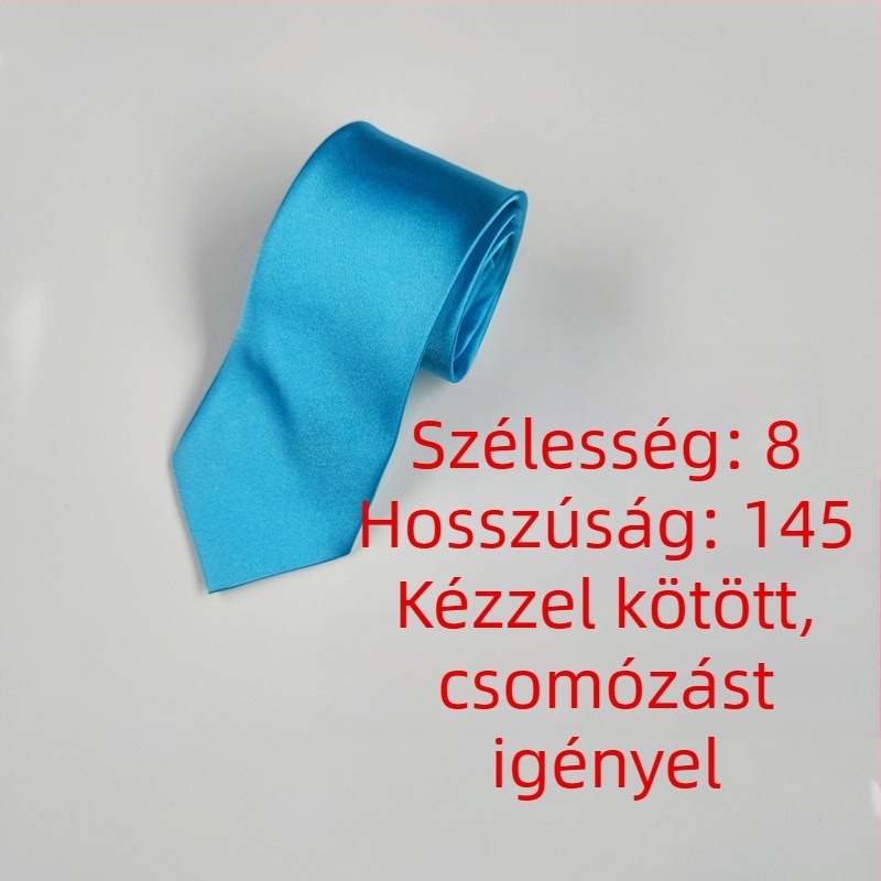 Nyakkendő, poliészter-selyem anyag, egyszínű mintázat, nyíl alakú stílus, uniszex, poliészter bélés, Guangdong eredet