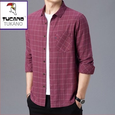 Lenvászon ing, 96% len, kockás mintázat, hosszú ujjú, laza szabás