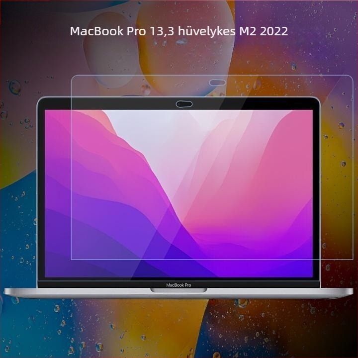 Edzett képernyővédő fólia MacBook Pro/Airhez — gépi megmunkálás, OEM feldolgozás, tömege kb. 50 g
