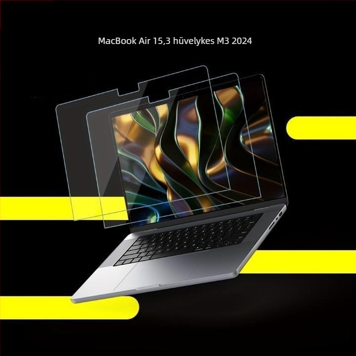 Edzett képernyővédő fólia MacBook Pro/Airhez — gépi megmunkálás, OEM feldolgozás, tömege kb. 50 g