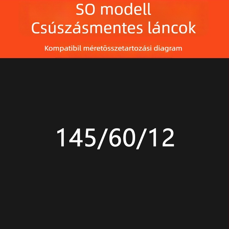 Autógumi hólánc gumibázisú és acél szegű, szélesített és megerősített kivitel, alkalmas szedánokra, furgonokra és terepjárókra