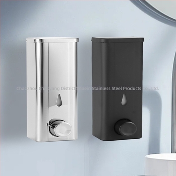 304 rozsdamentes acél szappanadagoló – falra szerelhető, kézi nyomásos működés, elektroplattált felület, modern minimalista stílus