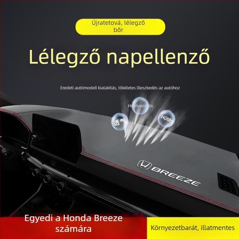 2024-es Honda Haoying központi műszerfal-matja — geometriai minta, nyomtatott logó, hőszigetelő árnyékolás
