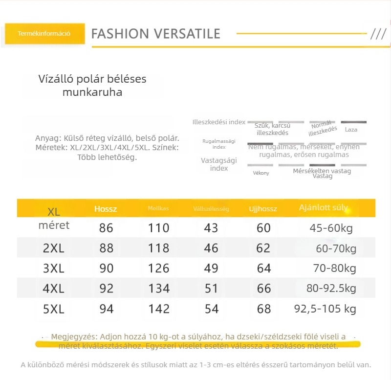 Vízálló téli overál fleece-beléssel és nyomtatott logóval, hosszú ujjú, autójavításra és raktári munkára