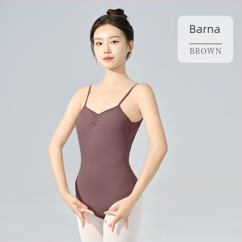 Női balett vizsgaruha – vállpántos, hát nélküli, melltámasz, nylon/spandex, balethez és néptáncra