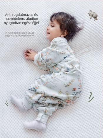 Gyerekeknek készült alvózsák minden évszakra, elválasztott lábakkal, bambusz pamut anyagból, antibakteriális, nedvességelvezető