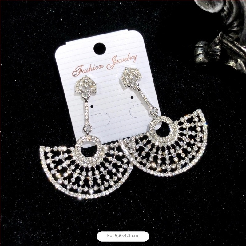 Luoxiang kristályos bojtos fülbevalók, elektroplakálás, acél fülcsap, divatos stílus