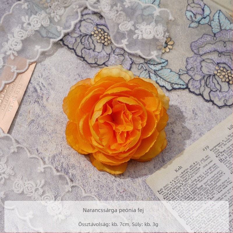 DIY hajdísz selyem virággal – peónia virág szála, hajcsat, fotórekvizit, otthoni öltözködés, Yixuan márka, Modell 18904525367