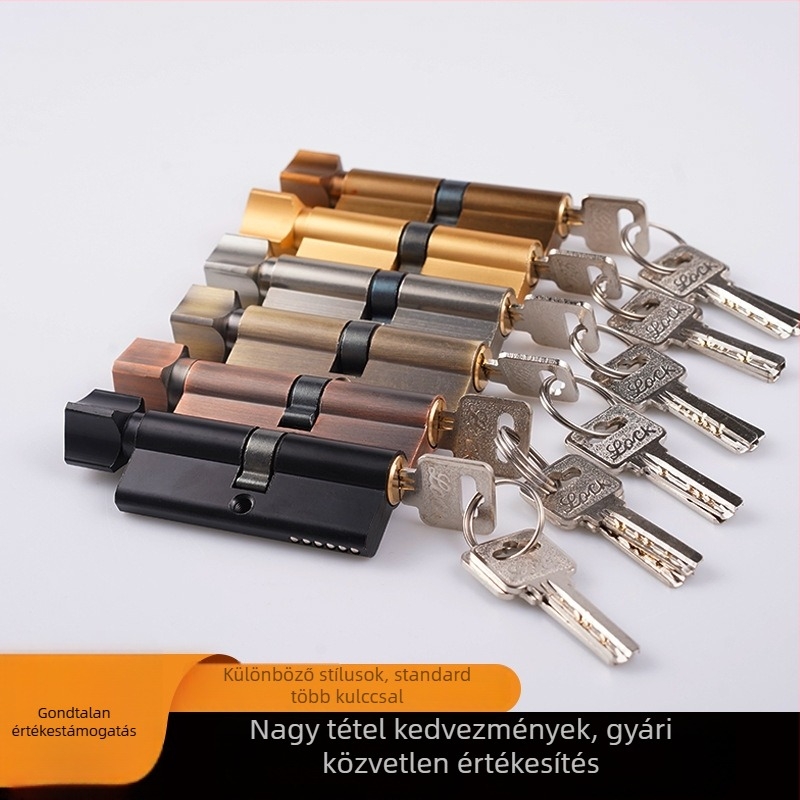 Hálószoba ajtózár beltéri, univerzális, alumíniumötvözet, modell SX-001, zártest, modern minimál stílus