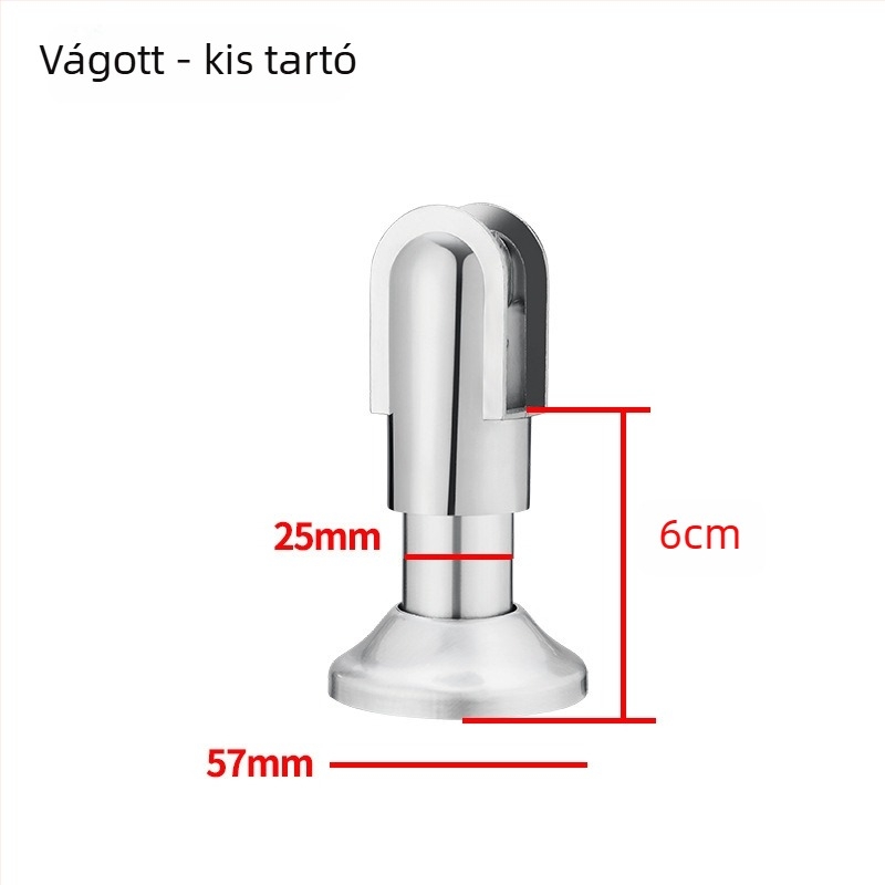 Rozsdamentes acél WC válaszfal lábak, állítható alap, két részes készlet, felület drótköves