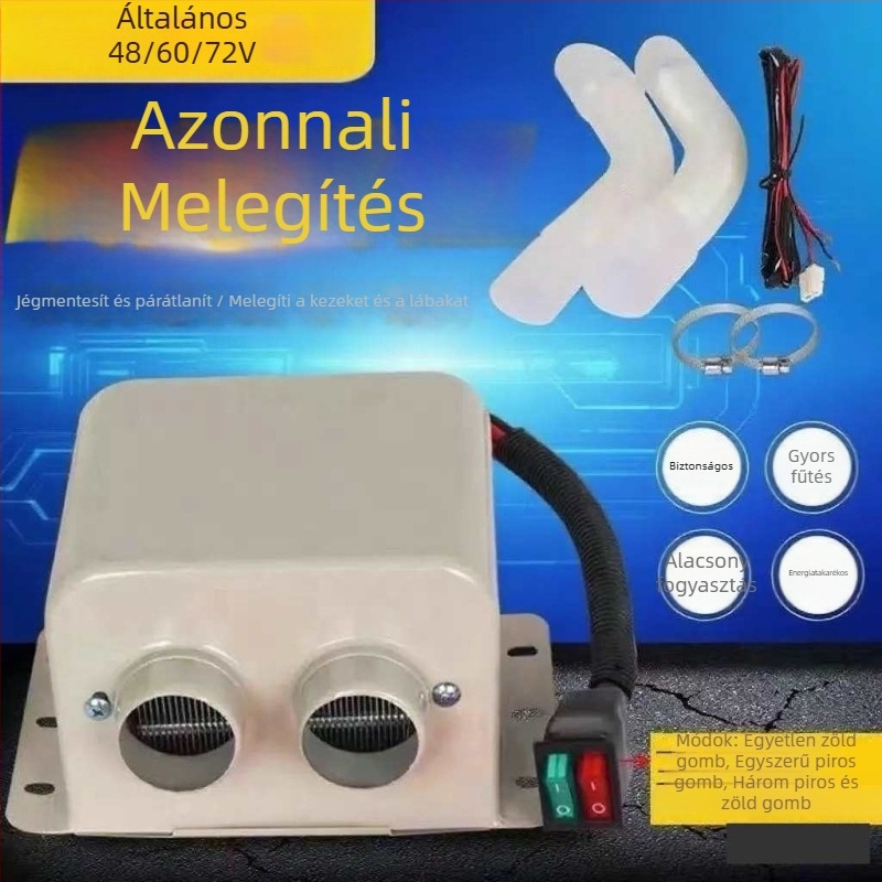 Autóhőventilátor, univerzális 48V/60V/72V, hó- és dérmentesítéshez