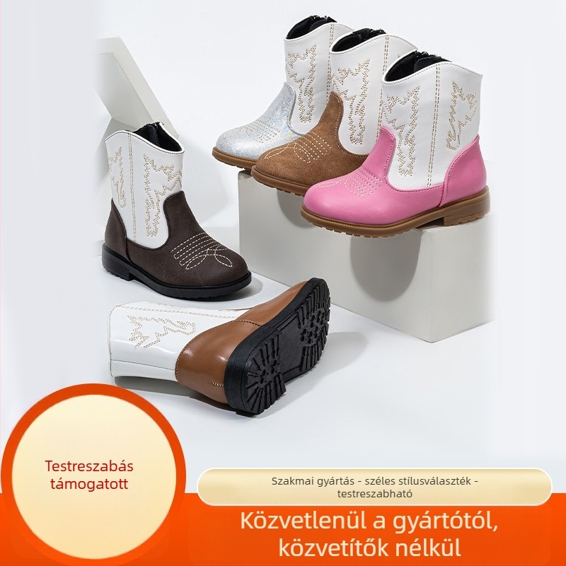 Gyerekeknek készült divatos bakancsok, brit stílus, alacsony szárú, gumitalppal, magasság növelő, légáteresztő; 7–16 éveseknek; téli, tavaszi és őszi szezonra.