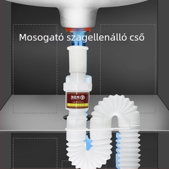 Mosdólefolyócső – anti-odor, rozsdamentes acél, modell Sink Drain Pipe, termékszám F77H55MMSTT7JT