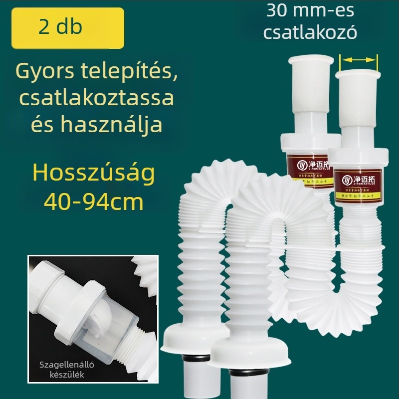 Mosdólefolyócső – anti-odor, rozsdamentes acél, modell Sink Drain Pipe, termékszám F77H55MMSTT7JT