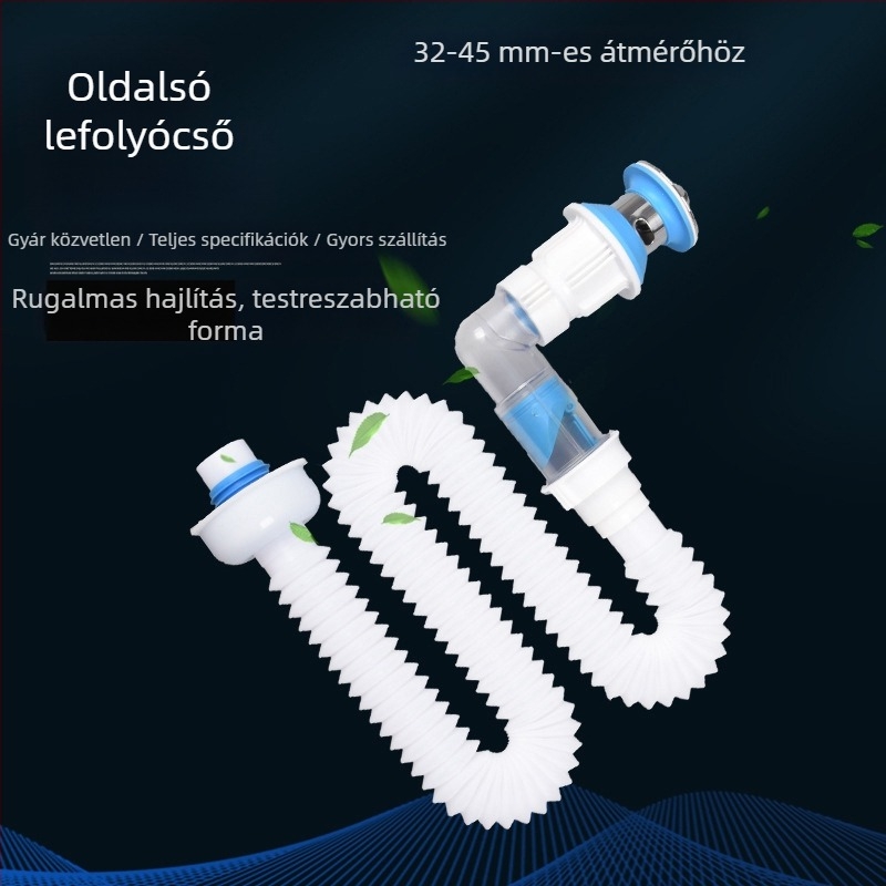 Mosdólefolyócső – anti-odor, rozsdamentes acél, modell Sink Drain Pipe, termékszám F77H55MMSTT7JT