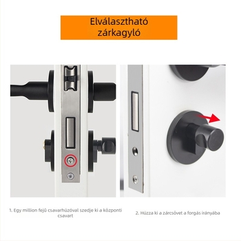 Zárbetét fa ajtóhoz (Anyag: alumínium ötvözet, cink ötvözet, sárgaréz; Súly: 0,3 kg; Stílus: modern és egyszerű)
