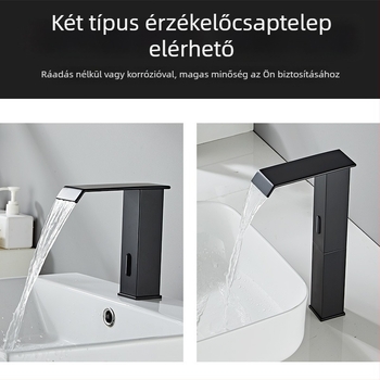 Indukciós mosdócsaptelep, modell 8835, egylyukú függő szerelés, teljes rézből készült szeleptömb, induktív nyitás