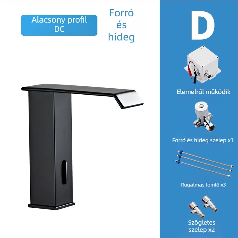 Indukciós mosdócsaptelep, modell 8835, egylyukú függő szerelés, teljes rézből készült szeleptömb, induktív nyitás