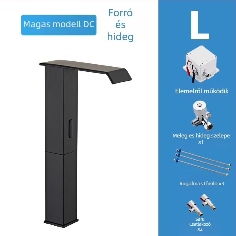 Indukciós mosdócsaptelep, modell 8835, egylyukú függő szerelés, teljes rézből készült szeleptömb, induktív nyitás
