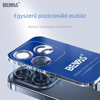 BEVAS Corning Lens Film iPhone 17 Pro-hoz – Temperált üveg objektívvédő fólia, HD, Ujjlenyomat-mentes, Leesésálló, 38100410753