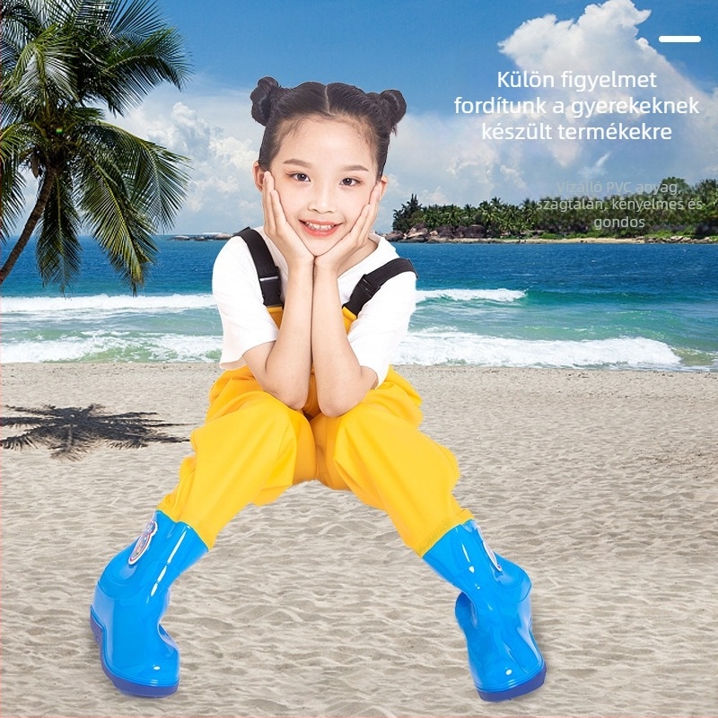 Gyerekeknek készült egybeoltódós vízálló PVC-overall, gyorsan szárad, minden évszakban használható, uniszex, horgászatra és úszáshoz.