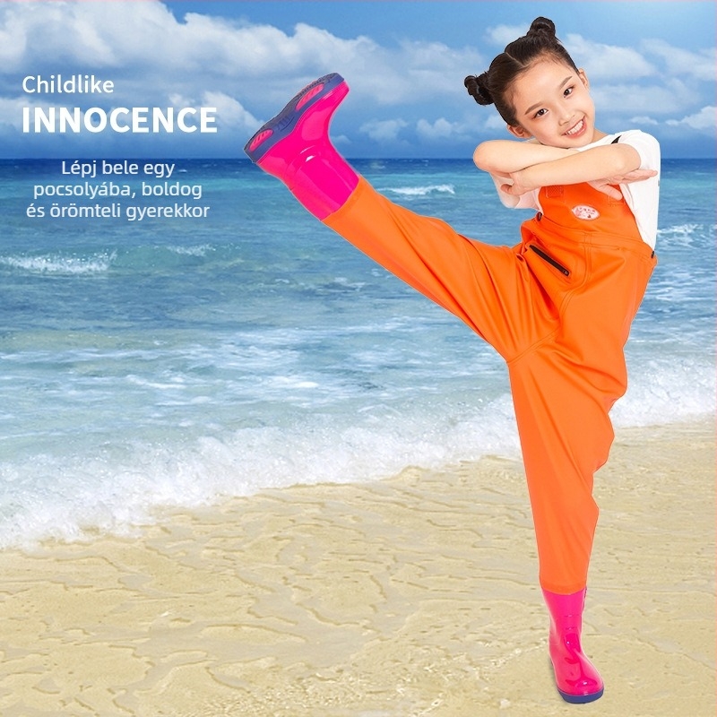 Gyerekeknek készült egybeoltódós vízálló PVC-overall, gyorsan szárad, minden évszakban használható, uniszex, horgászatra és úszáshoz.