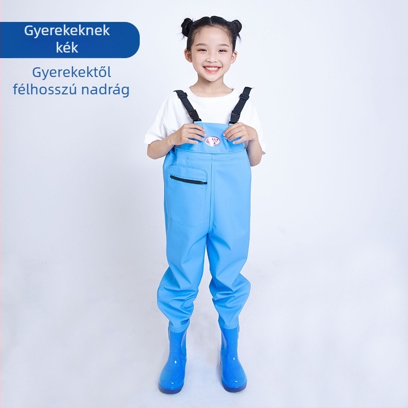 Gyerekeknek készült egybeoltódós vízálló PVC-overall, gyorsan szárad, minden évszakban használható, uniszex, horgászatra és úszáshoz.