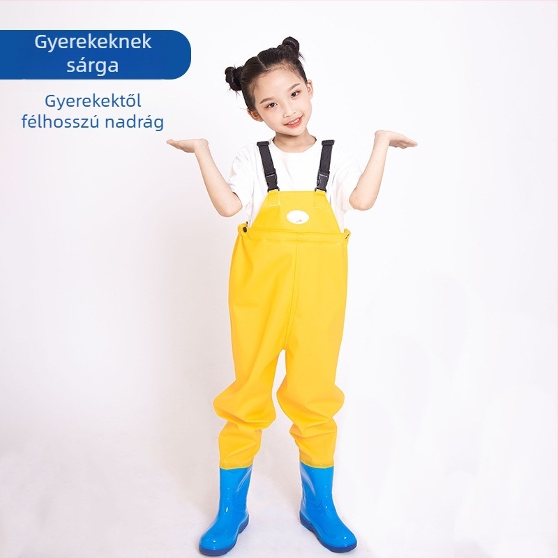 Gyerekeknek készült egybeoltódós vízálló PVC-overall, gyorsan szárad, minden évszakban használható, uniszex, horgászatra és úszáshoz.