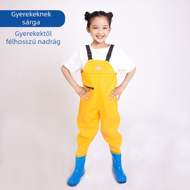 Gyerekeknek készült egybeoltódós vízálló PVC-overall, gyorsan szárad, minden évszakban használható, uniszex, horgászatra és úszáshoz.