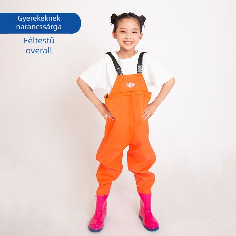 Gyerekeknek készült egybeoltódós vízálló PVC-overall, gyorsan szárad, minden évszakban használható, uniszex, horgászatra és úszáshoz.