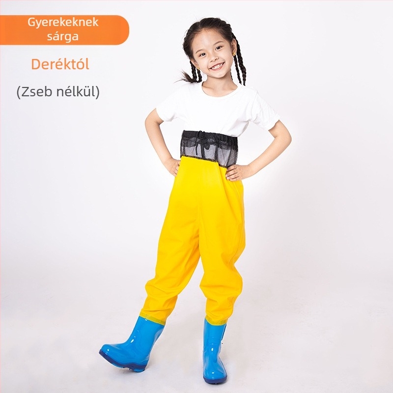 Gyerekeknek készült egybeoltódós vízálló PVC-overall, gyorsan szárad, minden évszakban használható, uniszex, horgászatra és úszáshoz.