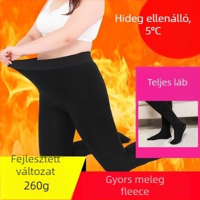 Nylon harisnyanadrág fleece belsővel, ultra vastag, meleg és formázó, egyszerű stílus