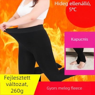 Nylon harisnyanadrág fleece belsővel, ultra vastag, meleg és formázó, egyszerű stílus