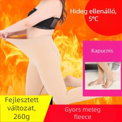 Nylon harisnyanadrág fleece belsővel, ultra vastag, meleg és formázó, egyszerű stílus
